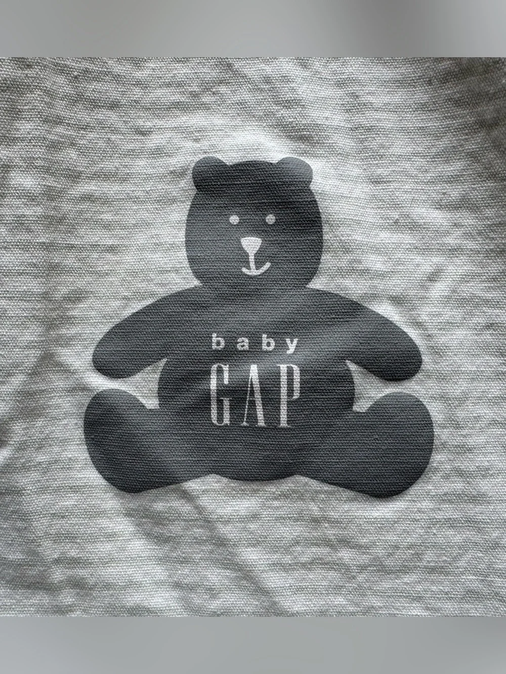 Baby Gap Gray Bear Logo Tote Bag Double Sided NWOT